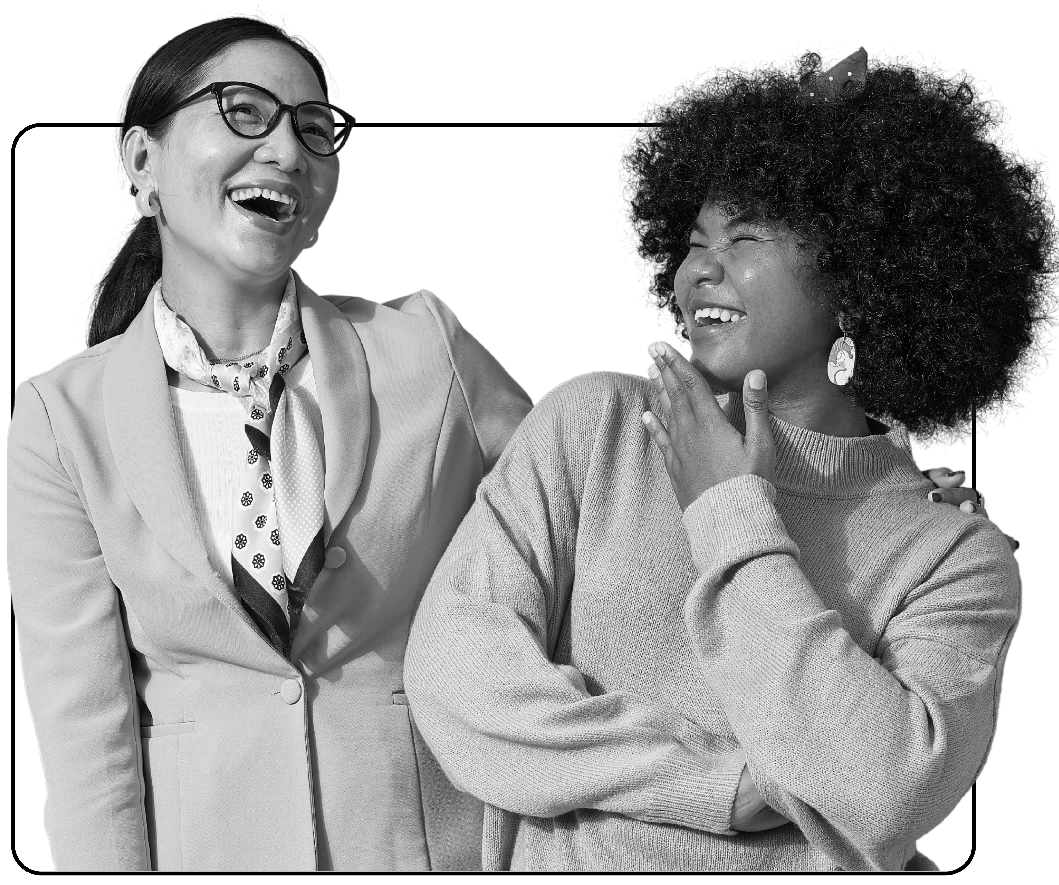 Team members laughing